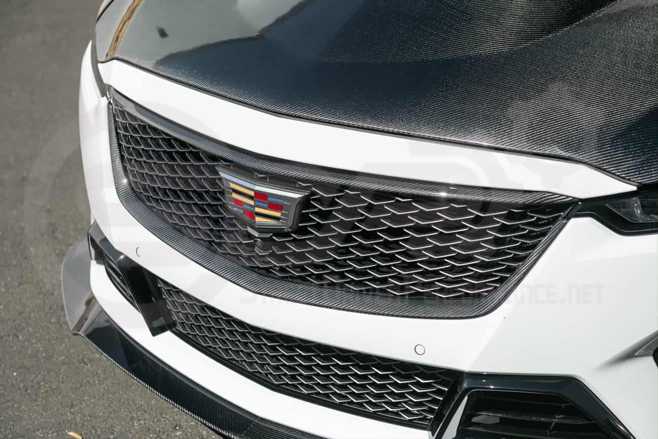 2022-2024 Cadillac CT5-V Blackwing | Factory Style Carbon Fiber Front Bumper Grille Insert Trim Surrounding Replacement (Upper and/or Lower)